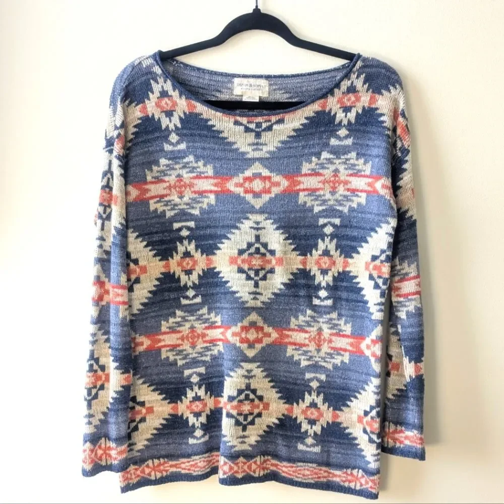 Ralph Lauren Denim & Supply Southwestern Cotton Sweater Size XS - Picture 2 of 6